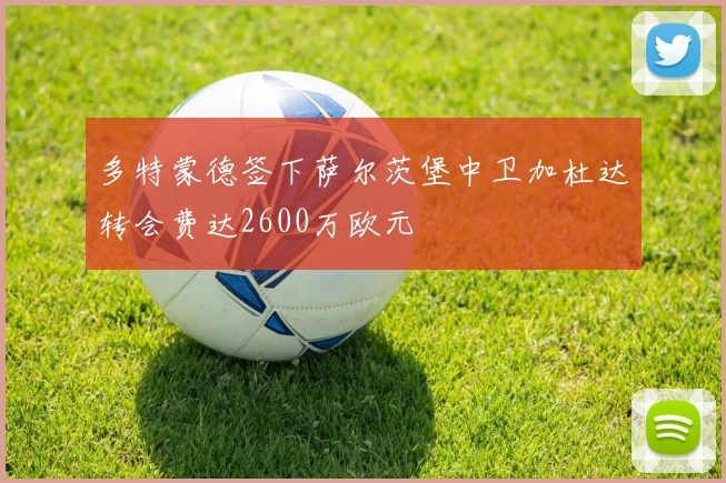 多特蒙德签下萨尔茨堡中卫加杜达转会费达2600万欧元